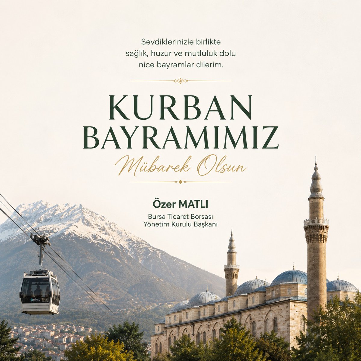 OzerMatl's tweet photo. Kurban Bayramı; paylaşmanın, dayanışmanın ve kardeşliğin en güçlü şekilde yaşandığı müstesna zamanlardır.

Bursa iş dünyası olarak üretmeye, çalışmaya ve ülkemize katkı sunmaya devam edeceğiz.

Tüm İslam âleminin Kurban Bayramı’nı kutluyor; sağlık, huzur ve bereket diliyorum. https://t.co/hSGS8uMC1Z