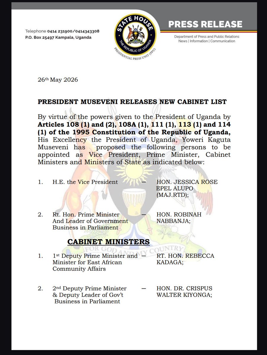 Government of Uganda tweet media