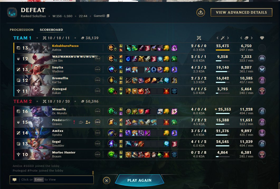 YasssRL's tweet photo. @drewlevin Hello, ive just got into a game where my jungler was clearly inting the game on purpose/not willing to win it at all
he was stealing waves and pretty much dying on purpose multiple times
https://t.co/XMVHQGzSnr
Why the system didnt cancel it/avoid full loss?
It was pretty clear https://t.co/P7h60i2d7A
