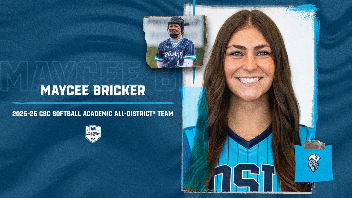 DSU_Athletics's tweet photo. 🥎📚🌟 I @DSUSoftball Bricker named CSC Academic All-District® Softball team in NAIA
Bricker earns another academic honor at @DakotaState
📰 Read more➡️ https://t.co/FGPRUQH46V
#TrojanNation⚔️ I #TheRIghtWaytoPlay I #WeAreDSU https://t.co/EOzGvNpNYq