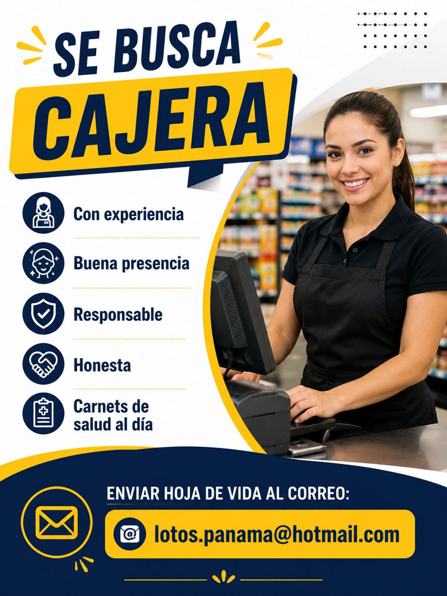 EmpleosCocle's tweet photo. Vacante disponible para Penonomé https://t.co/hGZbLCjYkq