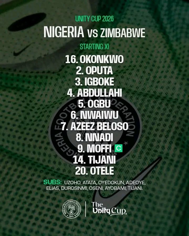 SportsIntelNG's tweet photo. Nigeria 11 Vs Zimbabwe in the Unity Cup https://t.co/ilhzQ5WLq2