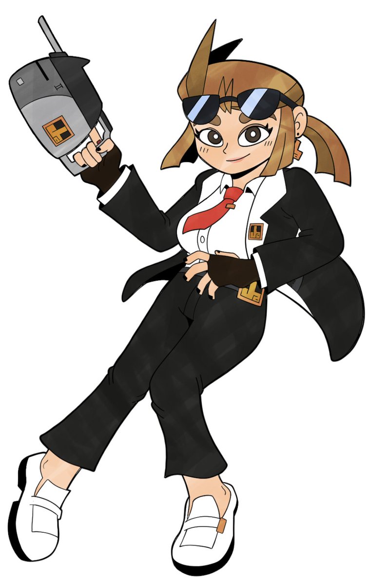 FunkyCanDev's tweet photo. ✨Character Spotlight: Cooper Mclaren!

A special agent from the Juncture Against Various Anomalies (J.A.V.A.). She's confident and optimistic. Armed with her Javolver, if she sees someone down, she'll do anything to pick'em up! ☀️

Her jokes sometimes fall flat though... 💀 https://t.co/a7DpueRuRN