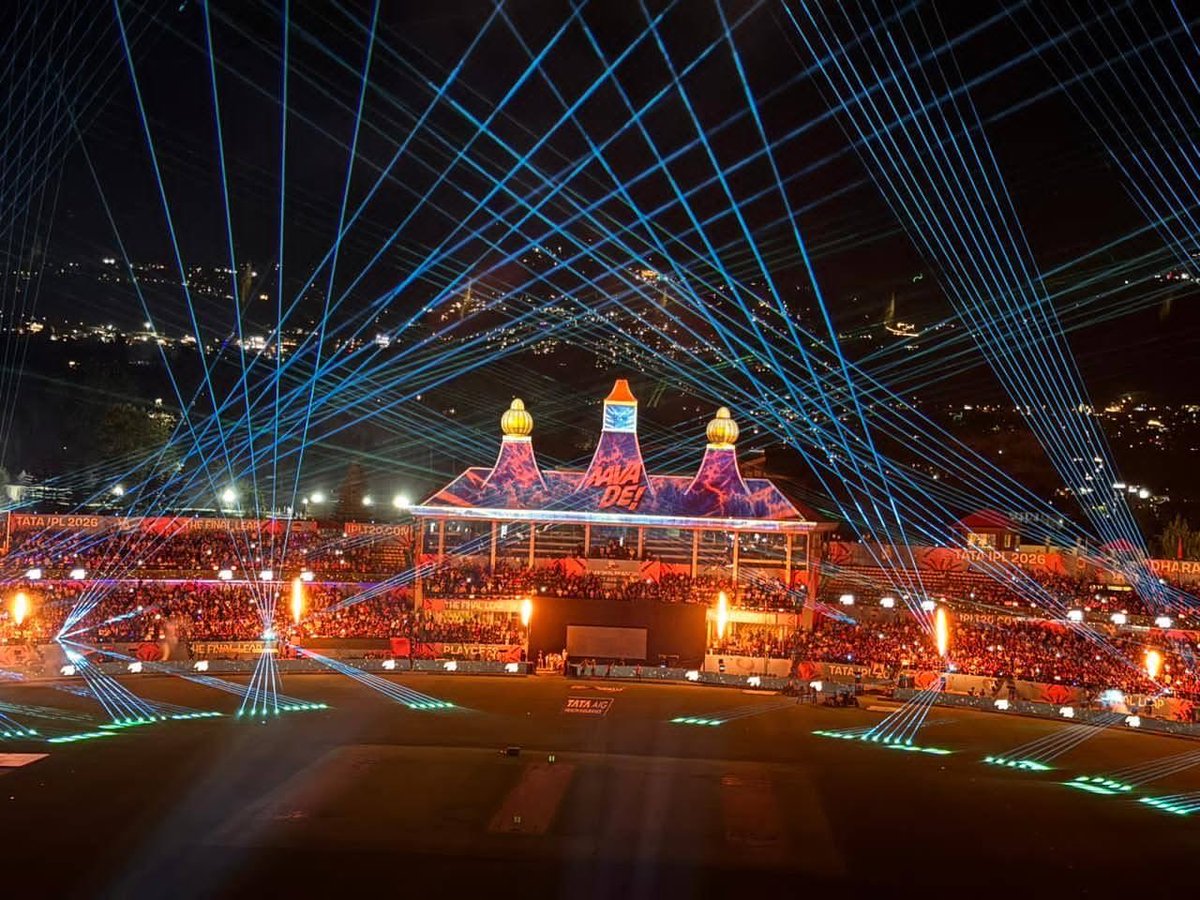 themodernhp's tweet photo. The world’s most beautiful cricket stadium — Dharamshala HPCA Stadium. https://t.co/7syRkcvLFm