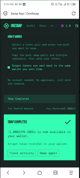 itzwisd's tweet photo. Just completed my first swap on @oneswapcc
! Super smooth and efficient. Loving the seamless experience on OneSwap.  #DeFi #Crypto

@oneswapcc https://t.co/NF9q7x9yRA