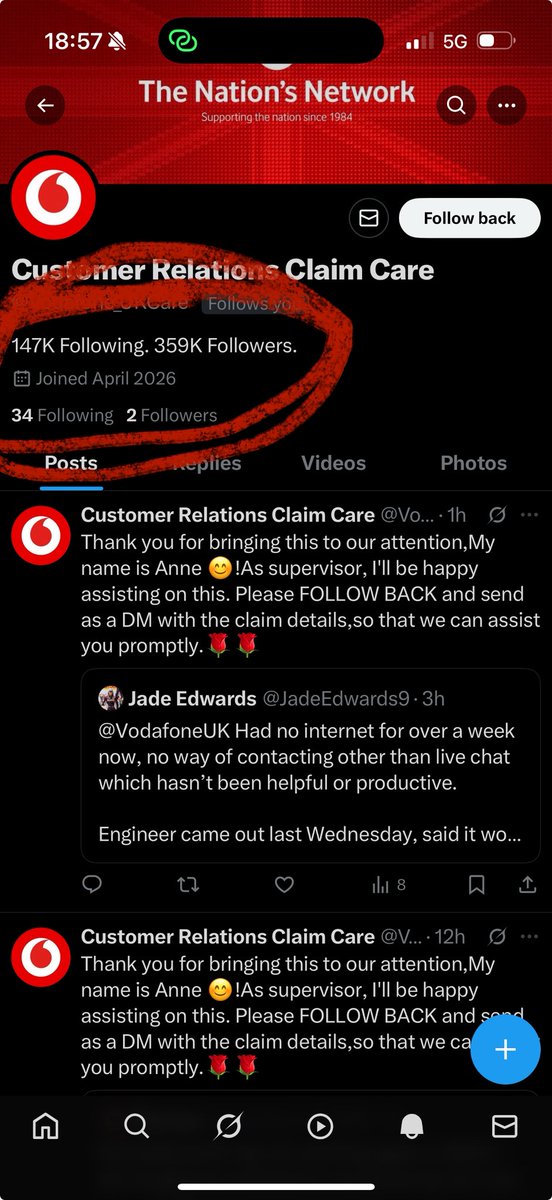 JadeEdwards9's tweet photo. @Vodafone_UKCare Good one… https://t.co/uhXhRf5Y3y