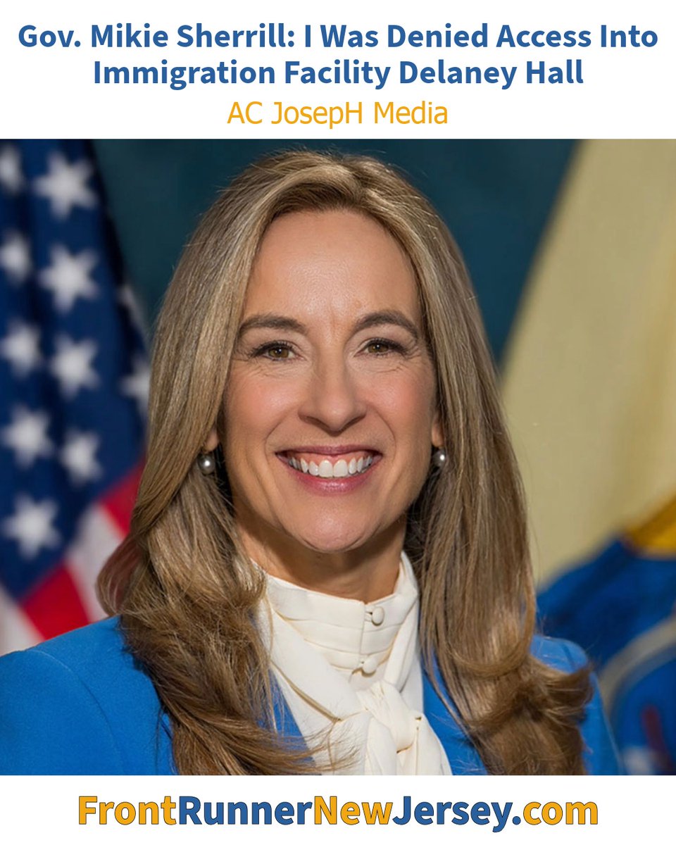 FrontJersey's tweet photo. NEWARK - Gov. Mikie Sherrill said Monday she was denied entry by federal officials when she attempted to inspect Delaney Hall, the long controversial immigration detention facility in Newark.
https://t.co/OcGPVJAAqQ
✍ AC JosepH Media
💻 May 26, 2026 https://t.co/jzWiEFSiUw