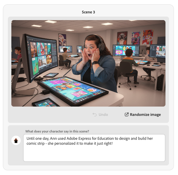 annkozma723's tweet photo. Seriously - if you haven't tried it yet - you need to. 

The ALL NEW Create a Comic feature inside @AdobeExpress for Education is soooo good. 🙌🏼♥️

#AdobeEduCreative #AdobeExpress #Adobe https://t.co/oYYMzb8DiD