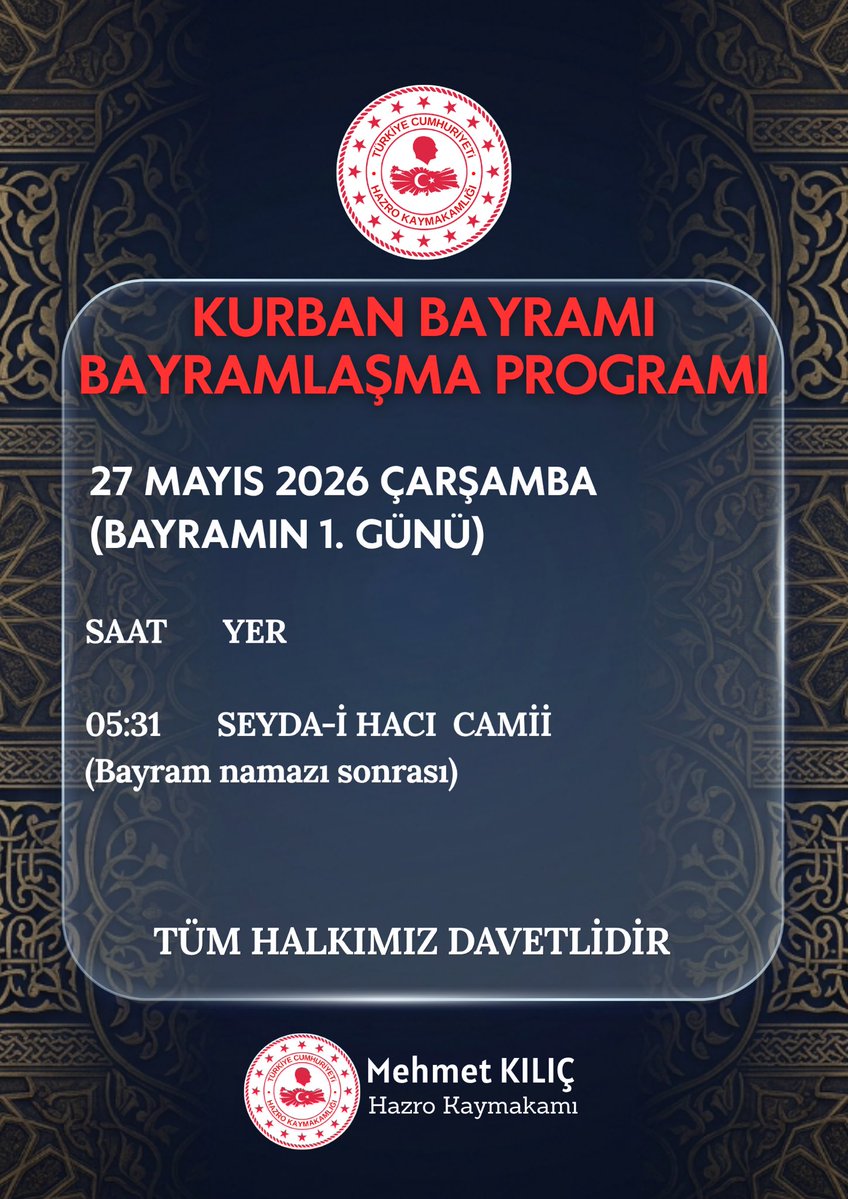 T.C. Hazro Kaymakamlığı tweet media