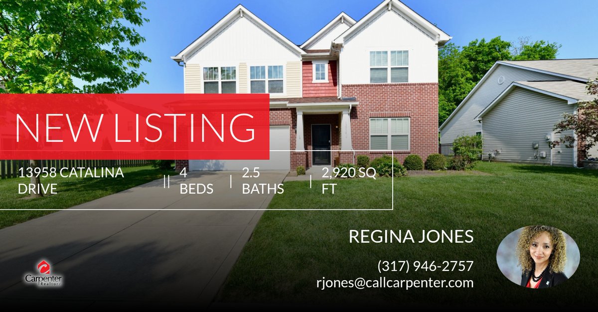 reginaj44's tweet photo. 📍 New Listing 📍 Take a look at this fantastic new property that just hit the market located at 13958 Catalina Drive in Fishers. Reach out here or at (317) 946-2757 for more information!

Regina Jones
317.946.2757 (call or text)... https://t.co/gsXtiwgRr5 https://t.co/24XNUl5b4v