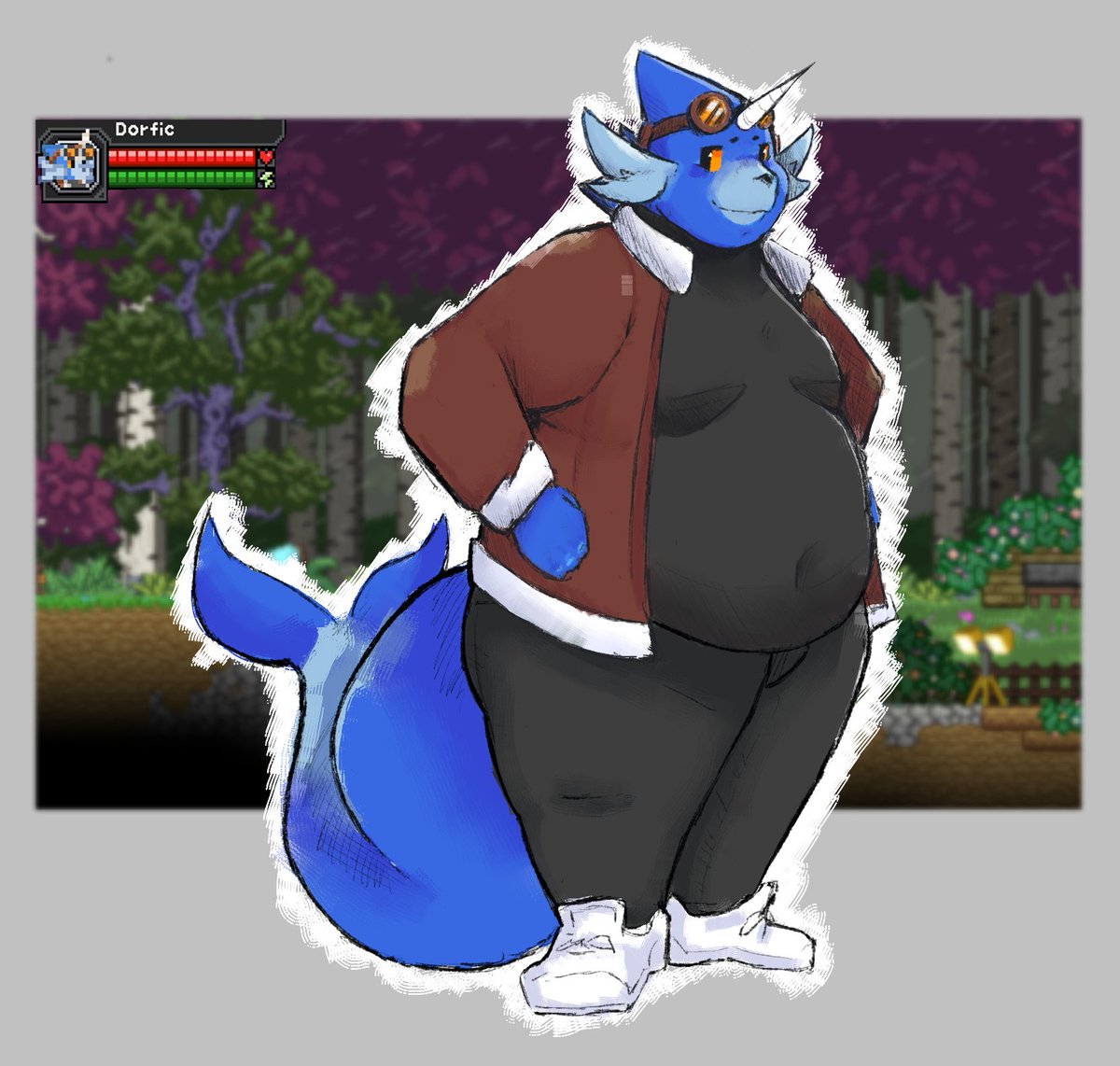Mldbus's tweet photo. Drew my starbound guy, Been playing with friends recently and its been fun https://t.co/MtWI5og6pp