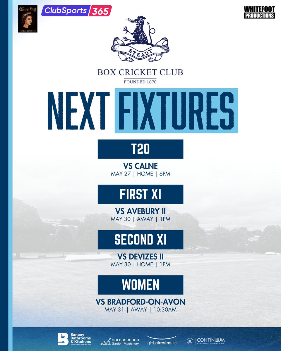 BoxCricketClub's tweet photo. 🏏 This weeks fixtures 🏏 https://t.co/S6YGsHtCUE