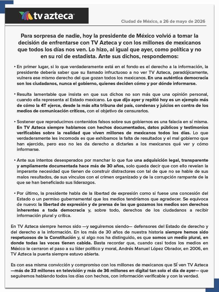 TV Azteca tweet media