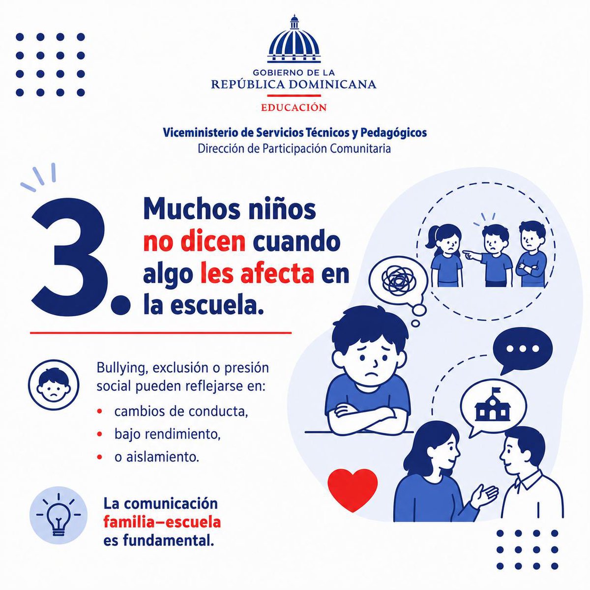 dpcminerd's tweet photo. La educación de nuestros hijos e hijas también se construye con amor, acompañamiento, comunicación y ejemplo. 💙📚 https://t.co/1ZGrOz0ZFc