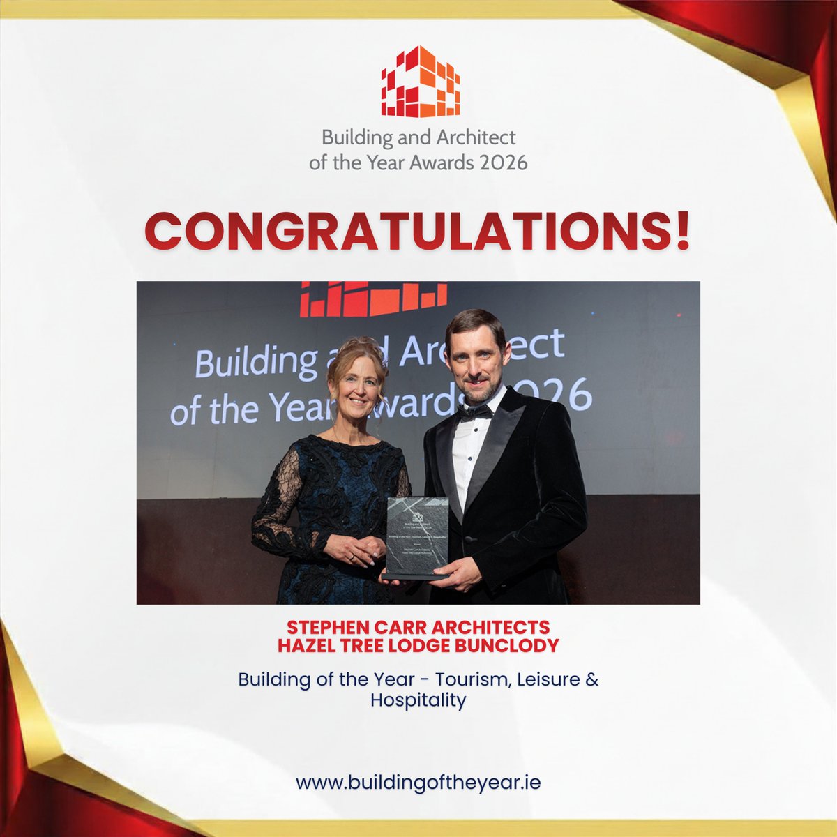 BuildingAwardIE's tweet photo. Hats off to the winner of the Building of the Year — Tourism, Leisure &amp; Hospitality. 🏨

#BuildingoftheYearIE https://t.co/7HRsihXmKf