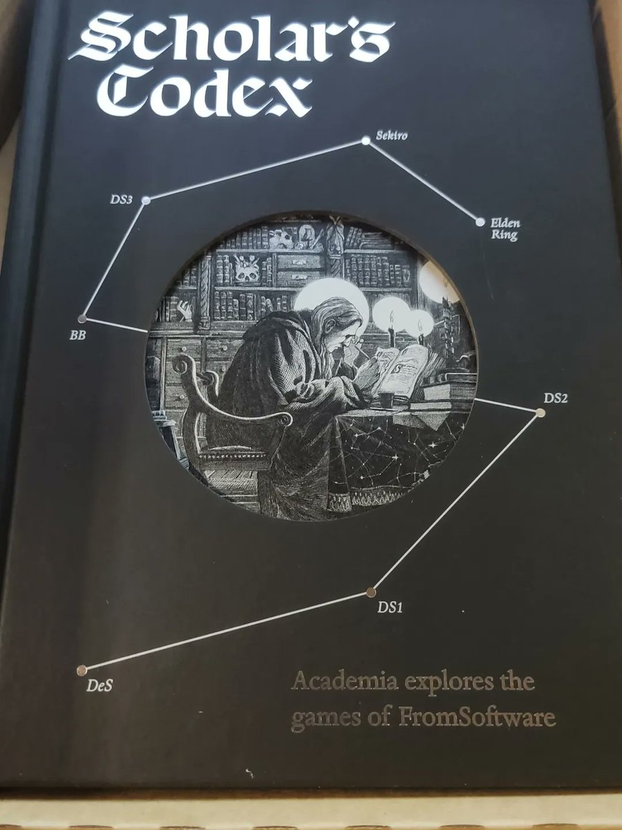 ilsignorm's tweet photo. Scholar's Codex. Academia explores the games of FromSoftware (@tuneandfair) is out! Edited by @DomFord_, Stefano Gualeni, @Nele__VdM and Daniel Vella, with an essay of mine on the relationship between Darkness and humanity from Augustine of Hippo to Elden Ring. https://t.co/V1D215gbEb