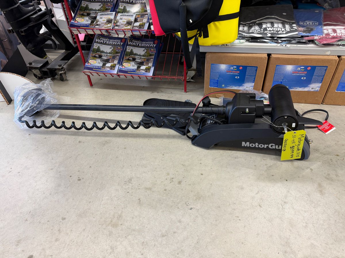 HarrisBoatWorks's tweet photo. New out of box MotorGuide Xi5-55FW Xi5 Trolling Motor 55lbs 48in 12V.     Super Clearance - Jay doesn’t like it sale - $599.99 https://t.co/rSVhqN6dH8