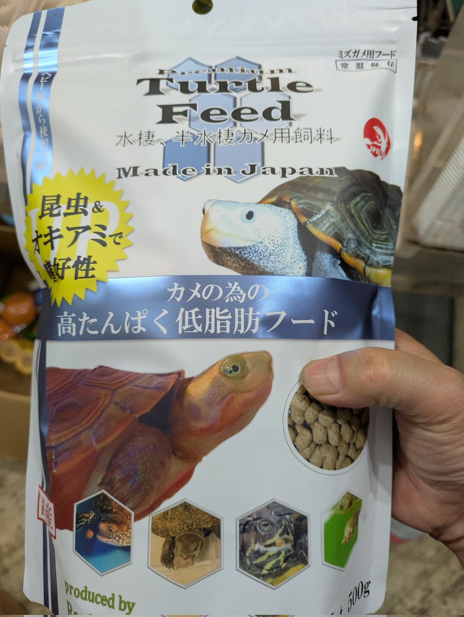 bronzegecko's tweet photo. 商品ご紹介
Rep Feed JapanさんのTurtle Feedです。
偏食気味のペニンシュラクーターも食いつきました。
また、ビルマハコガメもすぐ餌付きました。嗜好性が高く、国産というのも嬉しいですね。
#RepFeedJapan
#TurtleFeed https://t.co/OyjulA9SN5