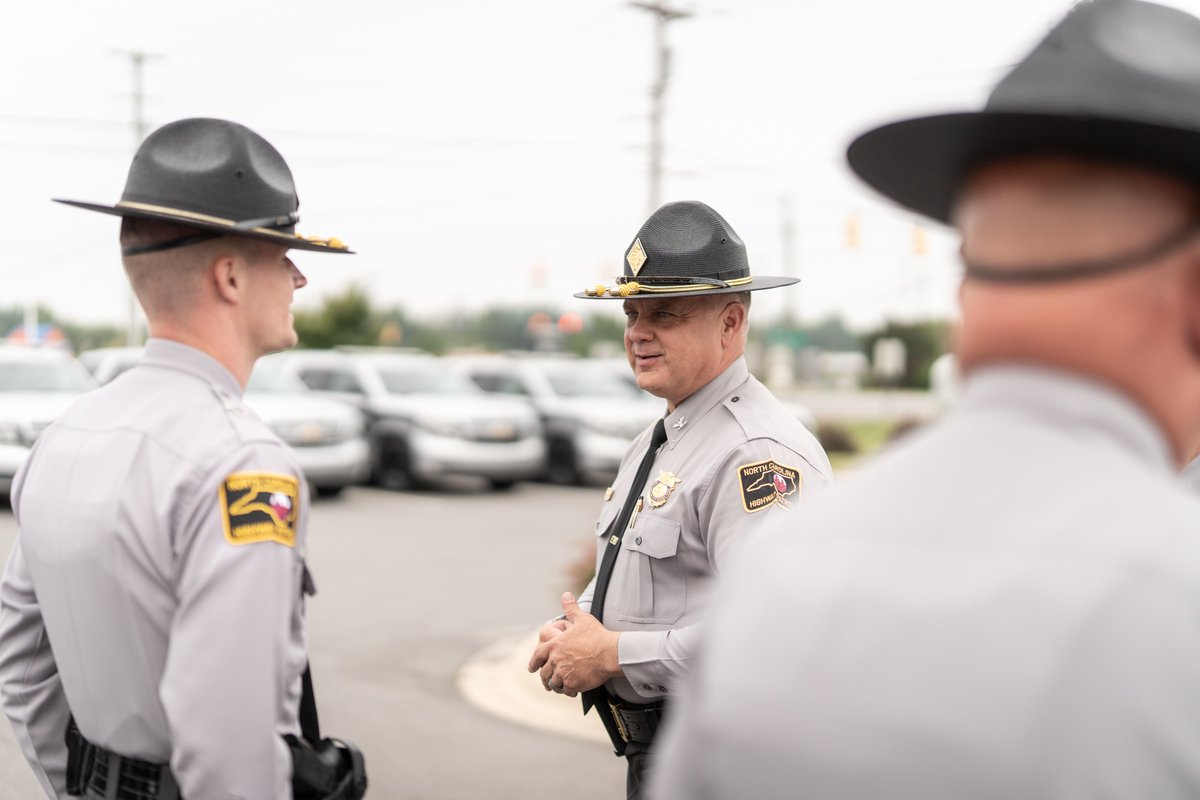 NCSHP's tweet photo. @NCSHP was proud to support another successful Coca-Cola 600 weekend at @CLTMotorSpdwy. Colonel Freddy Johnson Jr. joined senior leadership for a pre-race briefing, inspection, and group photo. NCSHP remains committed to keeping fans safe during one of @NASCAR’s biggest weekends. https://t.co/f56Odxfvil