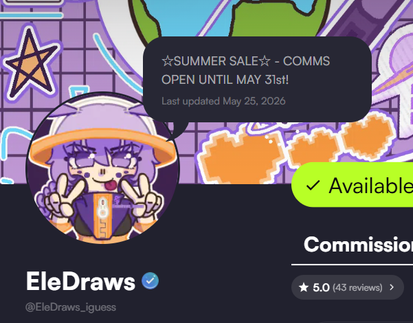 EleDraws ✨ / 👽 {VGen COMMS OPEN} tweet media