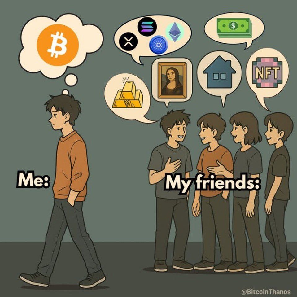 chartwalaSaurav's tweet photo. “Everyone Chasing Trends…
Me Quietly Stacking Bitcoin ₿”

“My Friends: NFTs, Gold, Real Estate 🤯
Me: Just Bitcoin.”

“Sometimes The Smartest Investor
Is The Quietest One.”

#Bitcoin #Crypto #BTC #Investing #HODL #FinancialFreedom #CryptoLife https://t.co/xmccThBMaK