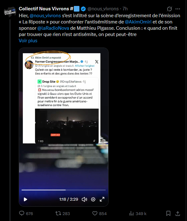 Senen42's tweet photo. @nous_vivrons @Babar_le_Rhino @AkimOmiri @laRadioNova Du coup faudrait savoir, ses rt en soutien à Gaza, c’est un problème ou non ? Je croyais que hier vous l’attaquiez pour ces rt. https://t.co/EFm1FegyfE