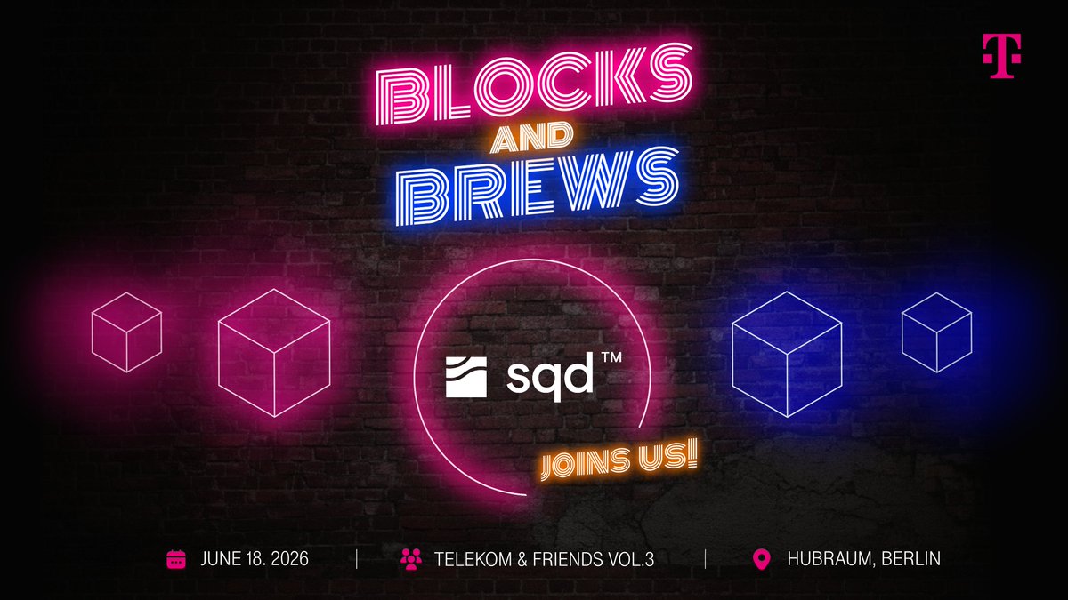 mms_Blockchain's tweet photo. The onchain data layer joins Blocks &amp; Brews.  

Welcome @helloSQD, powering the indexing infrastructure that makes dApps actually work. 

June 18 | Berlin Blockchain Week 

RSVP👇 

https://t.co/stN2tJVPwh https://t.co/16GUDjzpFd