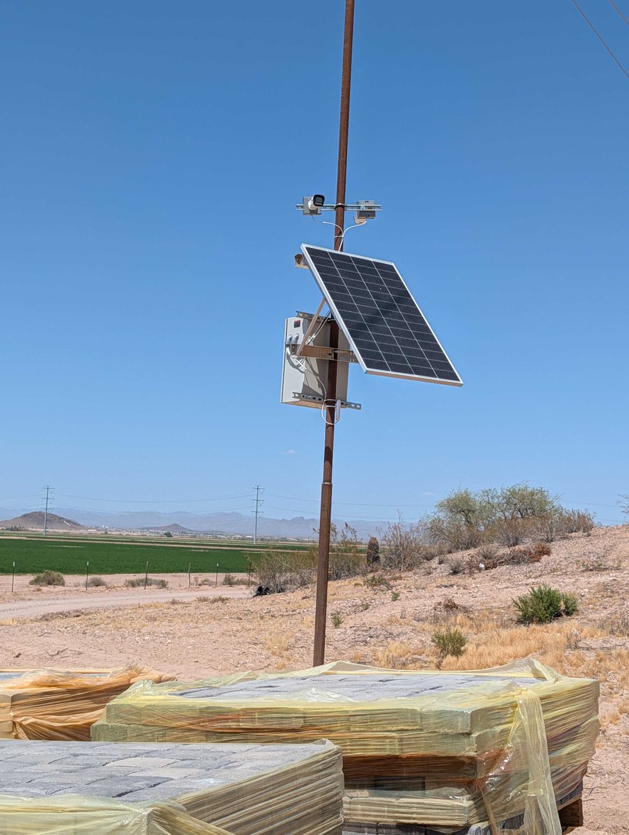 rezsmart's tweet photo. No power? 
No internet? 
No problem!

We just built a fully off-grid camera system for a client — solar, battery backup, wireless bridge, &amp; 20x optical zoom cameras

RezSmart installs what the situation needs.

📞602-805-2500 👉https://t.co/WsmUMiA3ix 

#RezSmart #SecurityCamera https://t.co/U0iNTATfgE