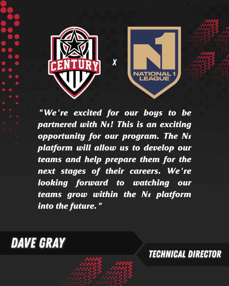 Century_Utd's tweet photo. Century United officially joins the National 1 League for our boys teams.

A new chapter begins.
A united vision.
A higher standard.

#RepCentury https://t.co/yaXAOhGrvr