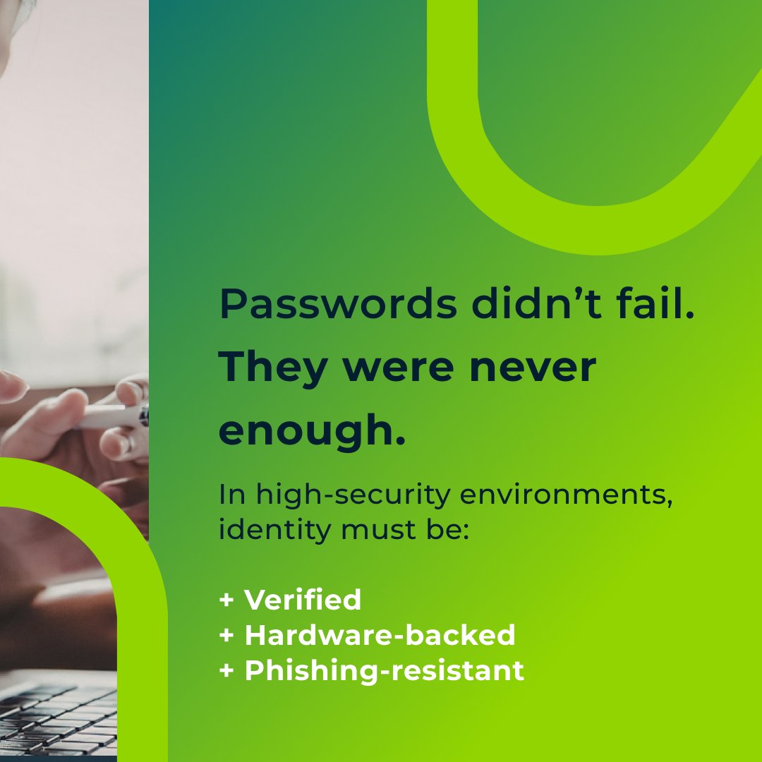 hirschsecure's tweet photo. Passwords didn’t fail. They were never enough. 

Identity must be: 

✅ Verified 
✅ Hardware-backed 
✅ Phishing-resistant 

At @Identiverse, we’re showing how organizations move beyond passwords to true identity assurance. 

👉 Booth 823 | Mandalay Bay | June 15–17 https://t.co/SfNGq6BwNt