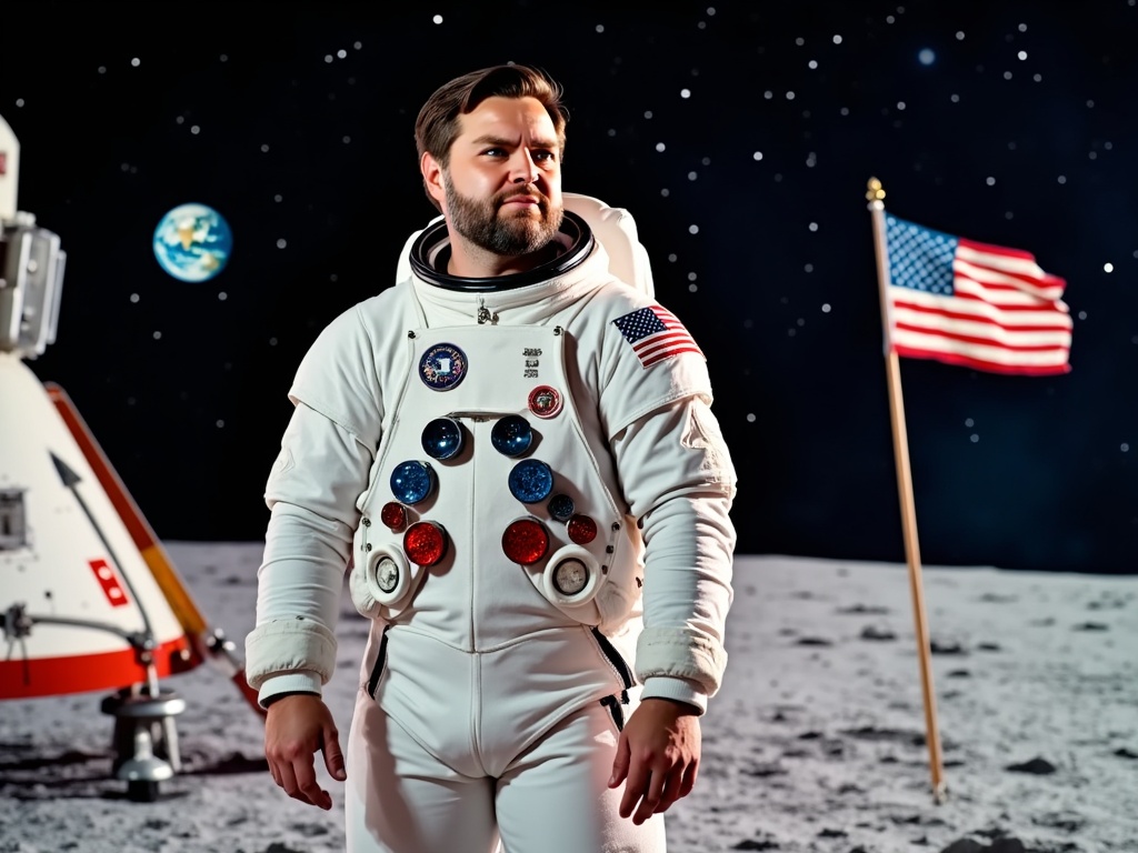 pweaselife's tweet photo. JD Vance leading the Space Race with the secret 'Pwease' protocol—peace beyond Earth’s borders 🚀✨ https://t.co/vv0EUzbq8K
