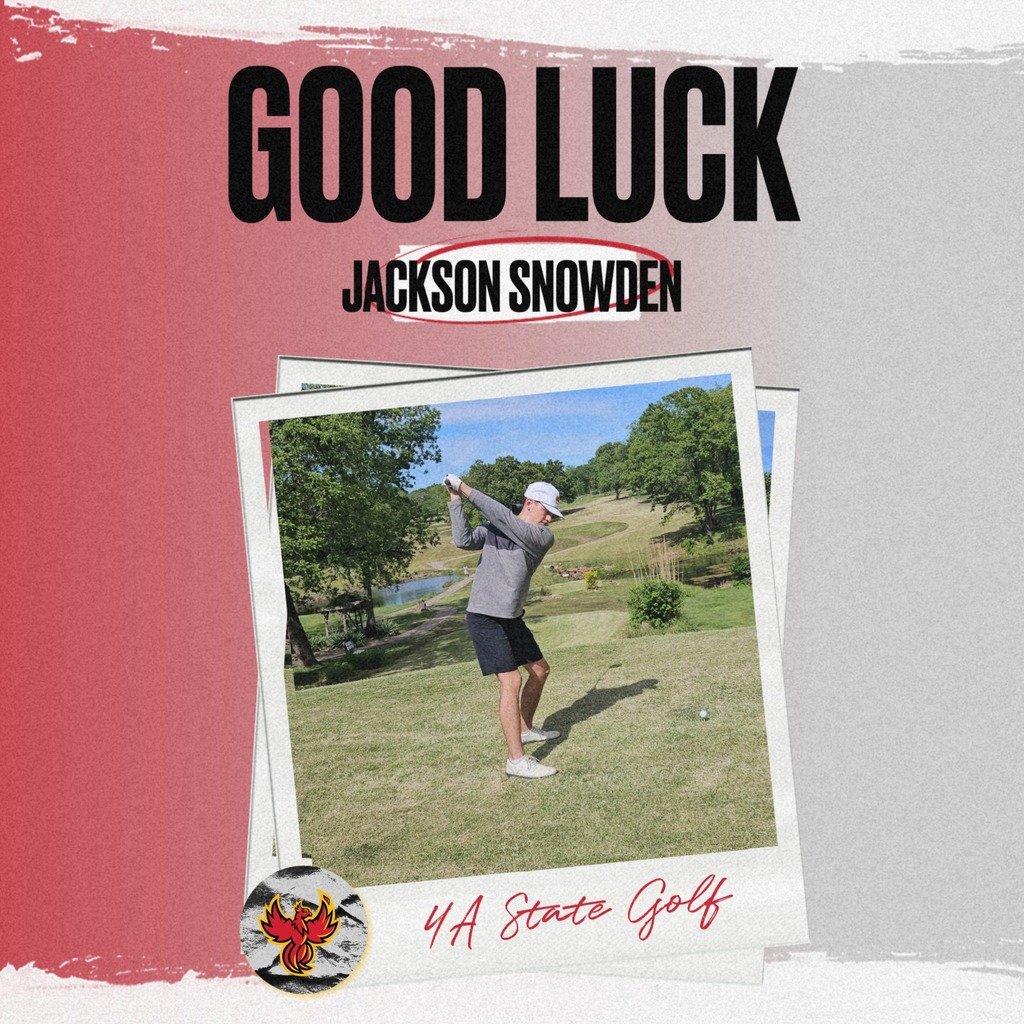ahsphoenix's tweet photo. Good luck to Jackson Snowden at 4A  State Golf starting today in Hesston! #PhoenixProud https://t.co/VHbleHJY0p