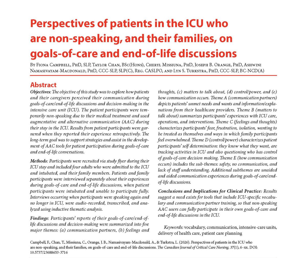 CACCN1's tweet photo. CJCCN Volume 37, Issue 1, 2026.  Open access:  https://t.co/uMsVnzMu6V

#cjccn #CACCN #journal #openaccess
@caccnbc1 @CACCNCentralON https://t.co/ByEyrZoe0d