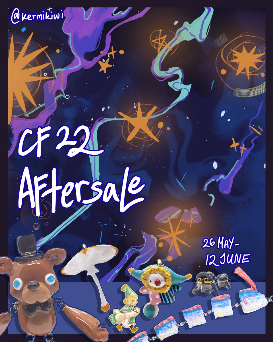 kermikiwi23's tweet photo. [ KERMIKIWI #CF22 AFTERSALE PO ]   
RT+💙 appreciated!       

📅 26 May - 12 June
✉️Indo Local + GO dm first!
🪼Witch Hat Atelier, Expedition 33, FNAF, Arcane, Sky COTL, Faker, ZZZ Bangboo, &amp; Originals

🔗link form below!

[1/4] https://t.co/sDGi3QegID