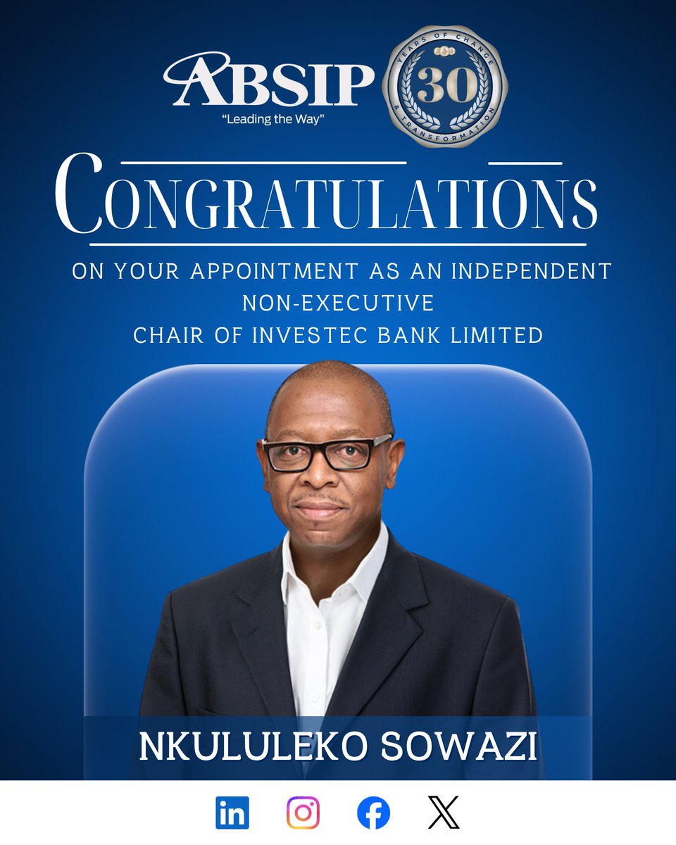 absip's tweet photo. #ABSIPCongratulates Nkululeko Sowazi on his achievement. https://t.co/HsSRzPWvRF
