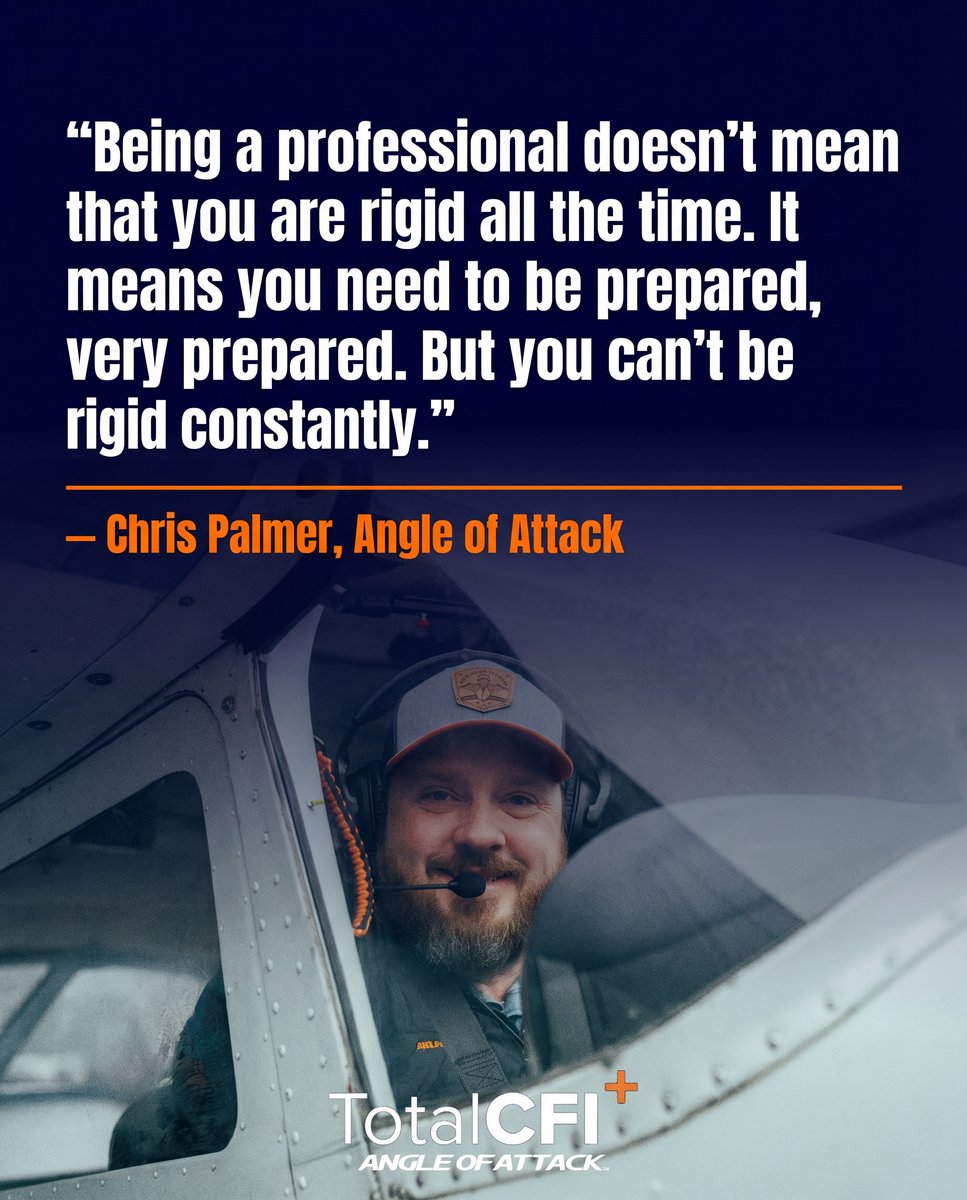 angleofattack's tweet photo. Prepared but not rigid. That's the standard.

Have a plan. Be ready to throw it out when your student needs something different.

#CFI #flying #aviation #studentpilot #learntofly
Get it free → https://t.co/suZImqR2Gk https://t.co/7Qnl7TyVIG