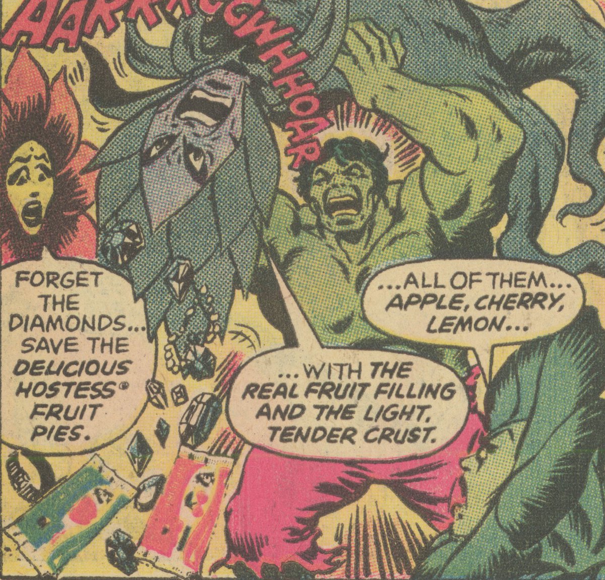 RetroArtBlog's tweet photo. For all our sakes, somebody get Hulk a Hostess fruit pie STAT! https://t.co/VS4mxkhrpD