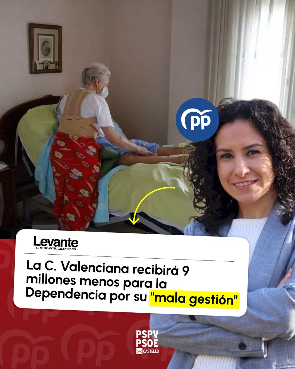 pspvprocs's tweet photo. Gràcies al Partit Popular tindrem menys diners per a la dependència. https://t.co/Snnzprp3bp