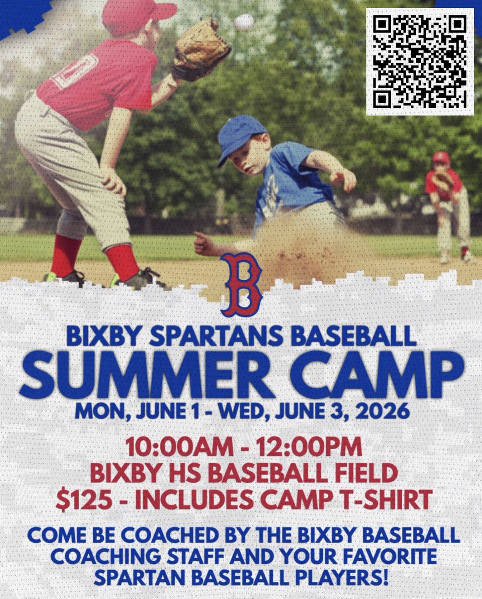BixbyHSBaseball's tweet photo. 🚨 Camps start next week! 🚨

Don’t forget to register for our camps coming up in June! Spots are filling up quickly! 

Summer Skills 🔗 | https://t.co/dqj4g4WwKO

Pitching Camp 🔗 | https://t.co/y3KX3Oks6x

#BixbyBaseball | #Family https://t.co/nPuplEkbtR