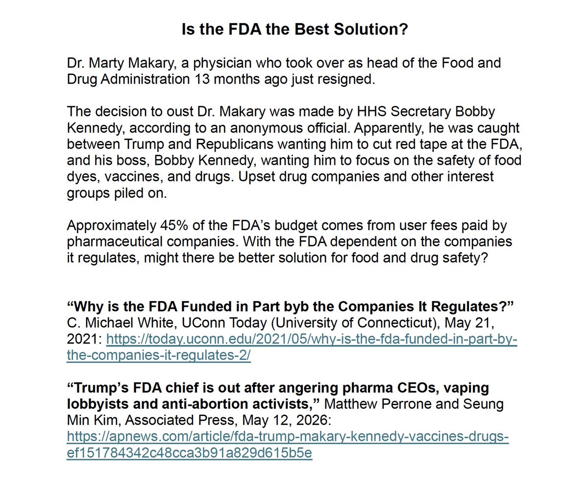 CCHFreedom's tweet photo. IS THE FDA THE BEST SOLUTION?

The Health Freedom Minute is presented daily by Twila Brase — President and Co-founder of Citizens’ Council for Health Freedom — and heard in 48 states Mon-Fri on more than 870 radio stations nationwide. 

Listen to today's Health Freedom Minute here:  https://t.co/6AMqlwCJ4o
