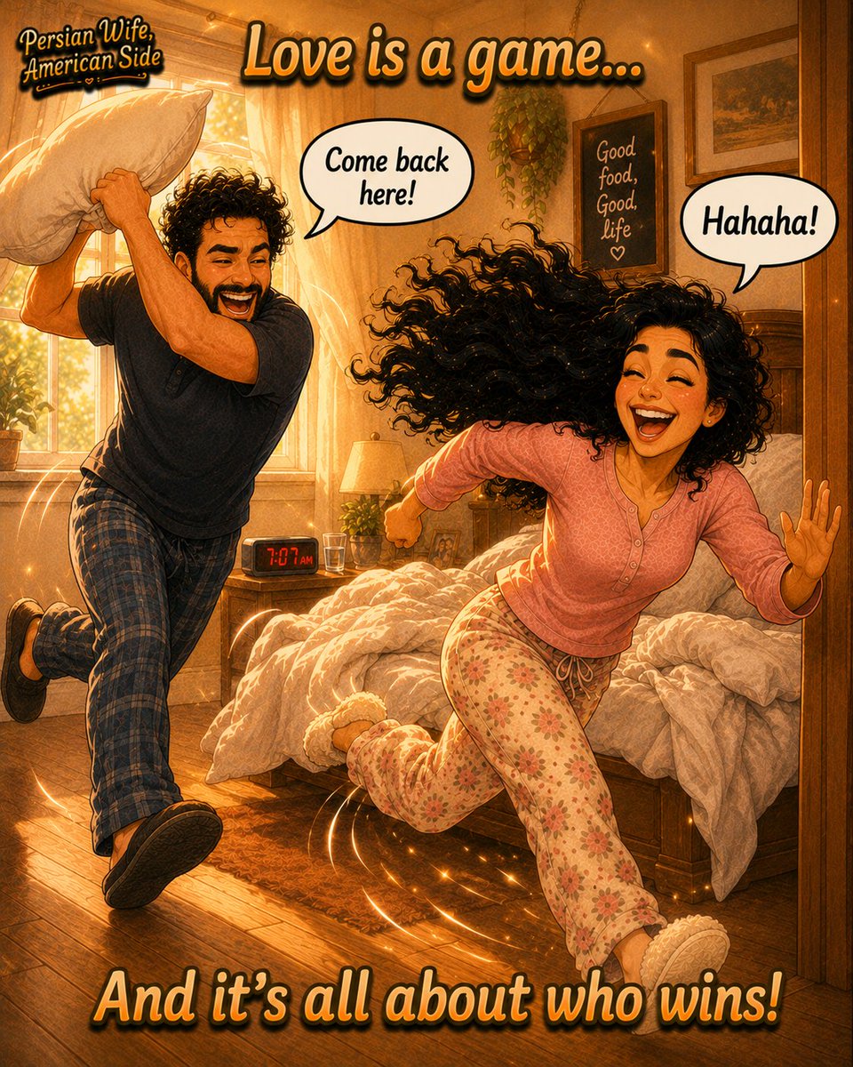 PersianUScomic's tweet photo. 🎬 THE MORNING CHAOS SAGA — Part 4 of 4
Love is definitely about who wins! 😄
Like and follow for our next saga!
#PersianWife https://t.co/Dztpl4rwZi
