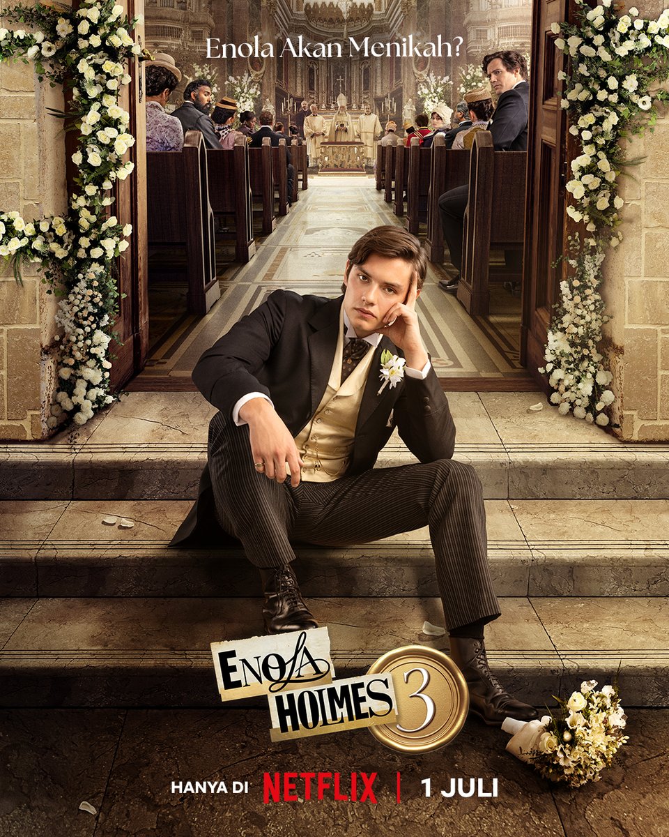 NetflixID's tweet photo. Antara nyelesain misi atau nikah, mana yang lebih urgent? Tandain, teaser trailer ENOLA HOLMES 3 bakal tayang besok! https://t.co/oBP62PIkUH