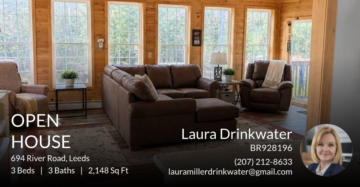 Lauradrinkh20's tweet photo. Don't miss the chance to tour this fantastic property May 30th at 11:00 AM! Show someone who should attend this open house! 😮

Laura Drinkwater
Your local expert
Century 21 Advantage
207-212-8633 https://t.co/c0KBklv9EG https://t.co/UgDfTgdmza