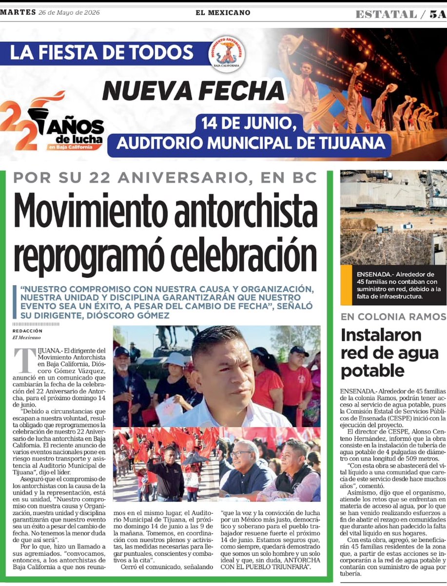 Movimiento Antorchista Baja California tweet media