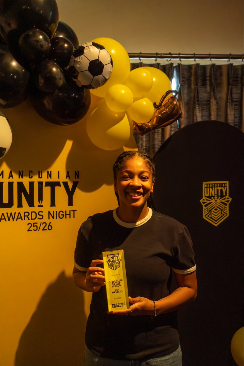 MancunianUnity's tweet photo. 🏆 Committee Player of the Season - Isa Melicio
🏆 Hope and Glory Player of the Season - Izzy Kershaw
🏆 Coaches’ Player of the Season - Molly Etchells
🏆 Fans’ Player of the Season - Debbie Price https://t.co/GDdsDITwRd