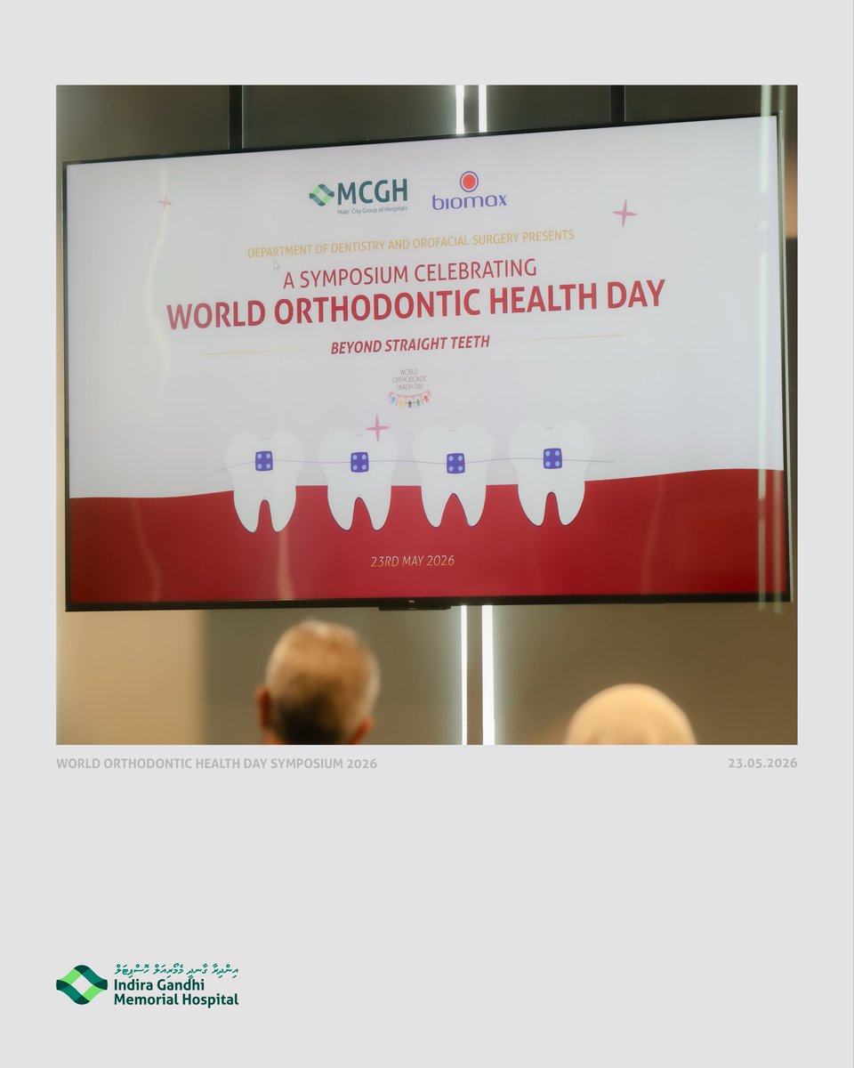 igmhmv's tweet photo. The Department of Dentistry and Orofacial Surgery conducted the 1st Orthodontic Symposium, “Beyond Straight Teeth,” in celebration of World Orthodontic Health Day 2026, bringing together dental professionals across the Maldives for evidence-based discussions on contemporary interdisciplinary orthodontic management.

The symposium highlighted the importance of collaborative, patient-centered treatment approaches in improving function, facial harmony, and overall patient outcomes.