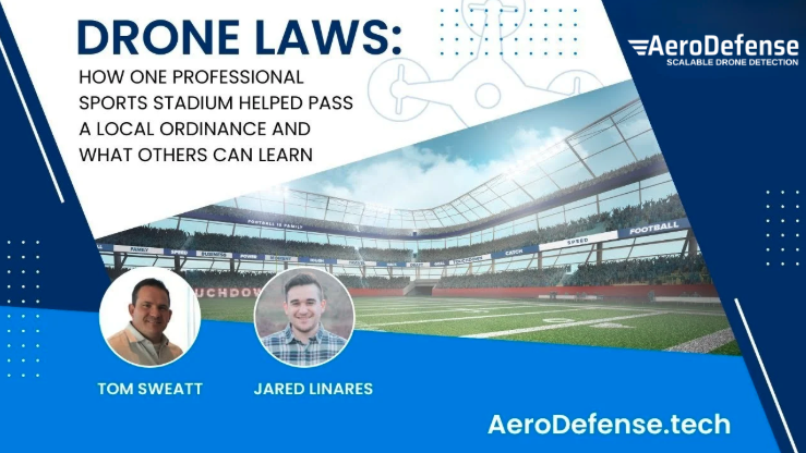 AeroDefenseTech's tweet photo. Rising drone activity around stadiums calls for smarter policies &amp; stronger response.

Watch this #webinar to learn how one pro sports #stadium helped pass a local drone ordinance and what venues and cities can apply today. https://t.co/AbZIhi8JEE
#AirspaceSecurity #PublicSafety https://t.co/OICoV6IXmx