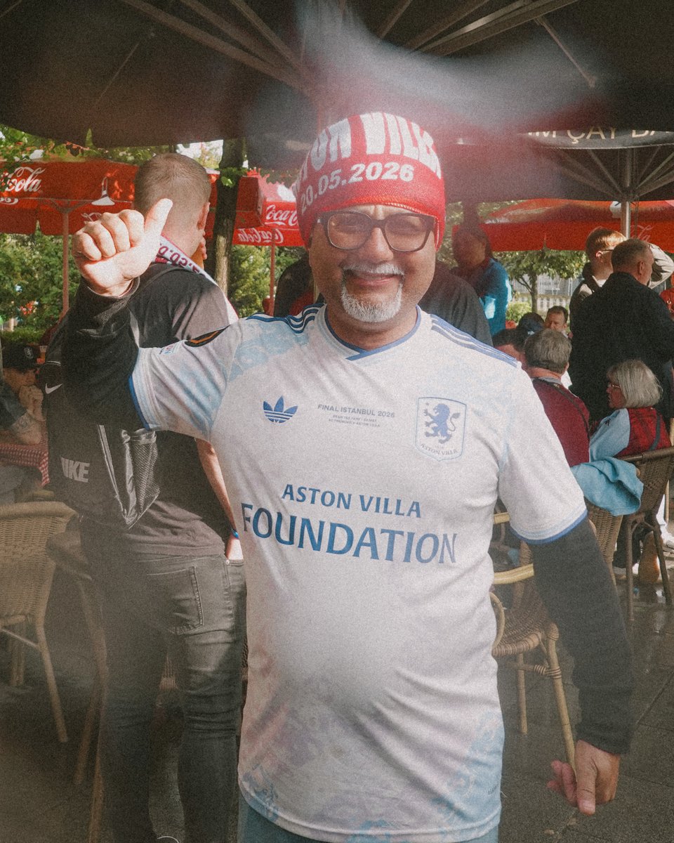 AVFCFoundation's tweet photo. Out and About with Villans in Istanbul 📸 📍🇹🇷 

One week ago, @AVFCOfficial took home the @EuropaLeague trophy 🤩🙌

There is still time to enter our raffle to win a signed shirt, featuring a special Match ID and proudly displaying the Aston Villa Foundation as the front-of-shirt sponsor.💜⬇️

https://t.co/lVgP870Uhz