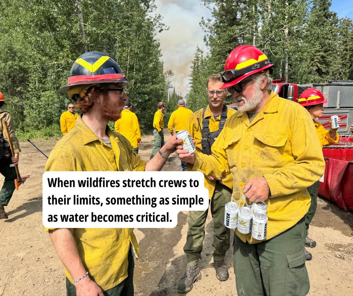 NVFC's tweet photo. The NVFC, Anheuser-Busch, its wholesaler partners, and the NVFC are helping 638 volunteer fire departments in 45 states stay ready to respond with the donation of 1.5 million cans of emergency drinking water.

Read the article: https://t.co/GKZ5TGcFVv https://t.co/SMoA6pMAyU
