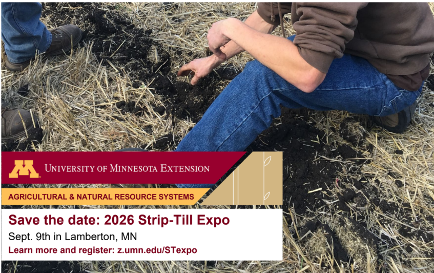 SoilLorax's tweet photo. 📢So far, 5 #StripTill companies w/demo or static display & 3-4 more to follow, + ST farmers and educators at @UMNExt ST Expo Sept 9th, Lamberton, MN!
More info at https://t.co/KEoVKU3ShU
@soilwarrior @YetterFarmEquip @fastagsolutions #KuhnKrause #Vulcan @MnSWCDs @NRCS_MN https://t.co/0FindQFUWx